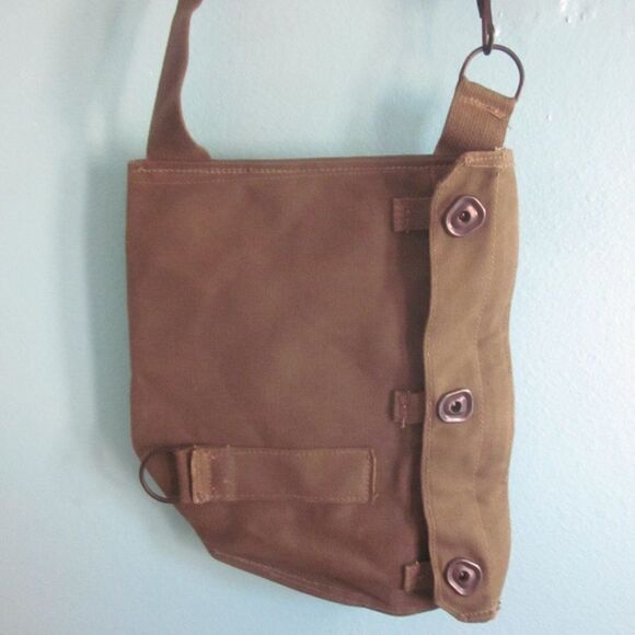 Repurposed Military Bag Crossbody Style Canvas Forest Green Purse - Picture 1 of 11